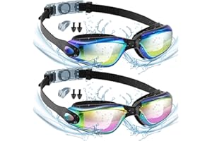 ESTEFANLO Swimming Goggles, 2 Pack Swimming Goggles Kids 6-14, Goggles Swimming Adult, Kids Swimming Goggles Anti Fog Swimming Goggles