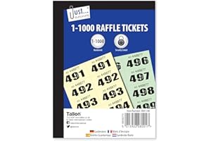 ATLONA Cloakroom / Raffle Tickets - Book Of 1000 In Pack Of 10