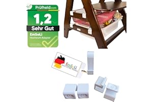 [ TEST SEHR GUT, NOTE 1.2 *] EmSoLi Adapter Weiss + 1x Haken für Ikea Trofast Box Korb Drahtkorb - kompatibel mit Hauck Alpha, Alpha Plus, Beta Baby Hochstuhl - Hochstühle Kinderstuhl Zubehör Kinder