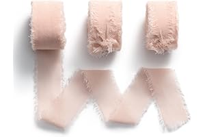 MORSUNBELA Cinta rosa de 25 mm de ancho, cinta de regalo de gasa de 19 metros, cinta decorativa fina de gasa para envolver regalos, cumpleaños, decoración de bodas