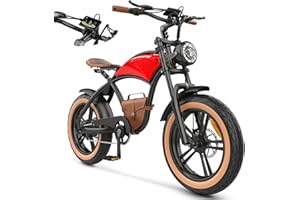 KANPE Bicicleta Electrica Adultos Fat Ebike 250W Motor,Hidoes Bicicletas Eléctricas de Montaña Batería 13AH 40+Millas,Bicicleta Eléctrica Retro Estilo Vaquero Bicicleta Elétrica Barata