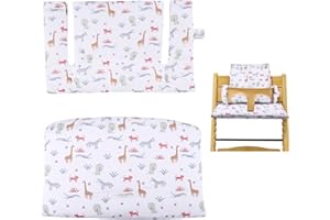 QCXWCJWD Highchair Cushions, Soft And Comfortable High Chair Cushion for Stokke, Machine Washable, for Support and Comfort, Children's Dining Chair Cushions for Baby Eating and Anti-dirty (Dinosaur)