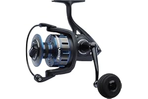 PENN Combat III Saltwater Spinning Reel – Versatile Sea Fishing Reel For Boat, Kayak, Shore, Spinning, Jigging, Surf, and All-Round Use, Black/Blue