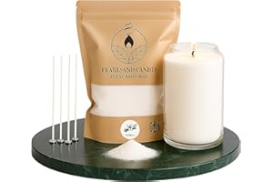 NaDeco Kerzensand mit Duft und Docht, 400g, Kerzen selber Machen, Kerzenwachs & Kerzendocht, Duftwachs Aroma Duft Kerze Candle Sand, Pflanzliches Wachs Granulat, DIY Basteln Home Dekoration, Vanille