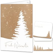 Paper Frenzy Weihnachtsbaum-Dankeskarten Mit Umschlägen – 25 Stück, 8,9x12,8 Cm, In Den USA Gedruckt