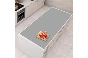 AECHY Tapis en silicone pour comptoir 120 x 60 x 0,2 cm, grand format, résistant à la chaleur, expédié enroulé, antidérapant, imperméable, protection de comptoir de cuisine et îlot, gris foncé