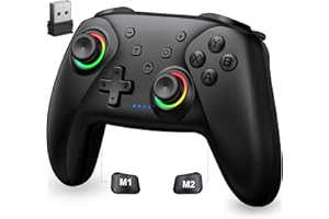 Elegamefy PC Controller mit Hall-Effekt Joysticks & Trigger, RGB Licht, 1000mAh Akku, Wireless Controller für PC/Switch/Handy Spiele