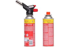 ROTHENBERGER Industrial Gas Brenner RS 220 | Über-Kopf-Arbeiten | 360° Drehung | inkl. 2 x RoButan Gaskartuschen 220 g / 393 1000003307