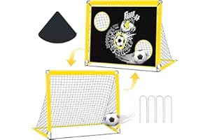 EXTFANS Porteria de Futbol para Niños, Plegable Porterias de Futbol, con Bolsa de Transporte y 4 Clavos Molidos, Ideal para Juegos Exterior