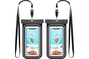 Amaker IPX8 wasserdichte Smartphone Tasche [2er Pack], wasserdichte Handytasche, wasserdichte Smartphone Hülle für iPhone 13 12 11 XS XR X 8 7, Samsung S20 S10 S9, Huawei P30 P20 etc. bis 7.0