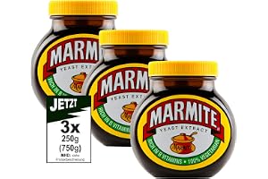 Marmite Yeast Extract Original 3 x 250 g (750 g) – kryddigt pålägg, jästextrakt