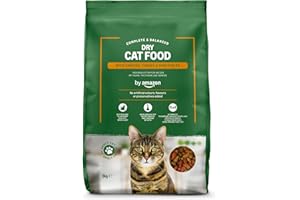 by Amazon - Complete dry food for adult cats with chicken, turkey and vegetables, 1 pack of 3 kg