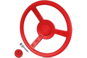 CHILDWOOD PLAY Kids toy steering wheel for climbing frames (Red)
