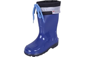 Lemigo Bottes de Pluie pour Enfants Filles et Garçons Chaussures de Pluie à Lacets 20-35 EU