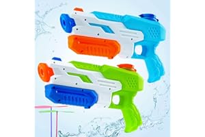 GEPROSMA 2 Pack Wasserpistole Kinder 3-15 & Erwachsene,Wasserpistole groß 33CM,Wasserspritzpistole große reichweite 10M,Spritzpistole Water Gun großer Tank,Sommer Pool Spielzeug