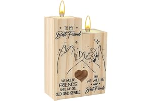 HASUDEI Candeliere Legno a Forma di Cuore Portacandele Legno per Decorazione Compleanno Regalo per Sorella Mamma Moglie Portacandele Legno per San Valentino Matrimoni Natale Regalo per Amica