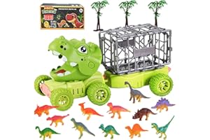 YADODO Dinosaur Toys for Boys Age 2 3 4 5 6 Dinosaur Truck Toys for 2 Year Old Boys Girls Toddler Kids Dinosaur Cars with 12 Mini Jurassic World Dinosaur Figures Toy Dinosaurs Animal Educational Gifts Set