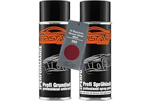 TRISTARcolor Autolack Spraydosen Set für Bayerische Motoren Werke/BMW 252 Calypsorot Metallic Grundlack Basislack Sprühdose 400ml