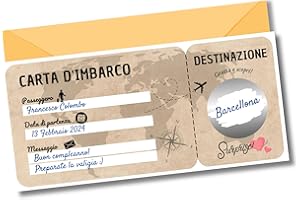 EQUIK PRODUCTS Regalo viaggio sorpresa | Biglietto da grattare | Buono viaggio | Regalo viaggiatore, regalo romantico, regalo san valentino | Biglietto aereo, carta di imbarco | Gratta e scopri, gratta e vinci
