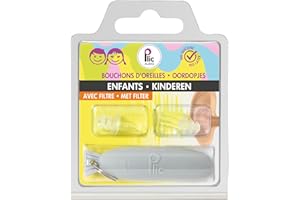 PLIC AUDIO - Bouchons d’Oreilles Enfants - Protection Multi-Usage - Atténuation 18dB - Protection Auditive Ultra Confortable - 2+1 Corolles et Double Filtre - Hypoallergéniques et Réutilisables