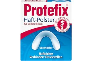 Protefix Självhäftande dyna för helproteser – underkäke – effektivt skydd mot tryckpunkter och inflammation – 30 självhäftande dynor