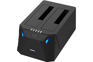 SABRENT 2 Bay USB A Stacja dokująca do dysków twardych 5 Gbps, 2,5" 3,5" SATA HDD i SSD Dock z klonowaniem offline (EC HD2B)