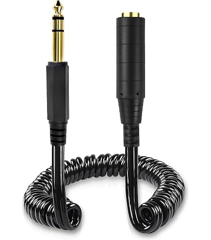 Câble Audio Stéréo 6.35mm (1/4") Mâle-mâle - 0.5m, Connecteur Plaqué Or - Pour Guitare, Ampli, Table De Mixage, Enceintes - 2