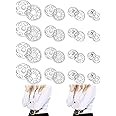 130 Pairs Plastic Snap Fasteners Buttons, Transparent Buttons Invisible Sewing, Press Studs Snap Fasteners Sew on Fasteners Invisible Plastic Buttons for DIY Clothes Purse Handbag Craft Supplies