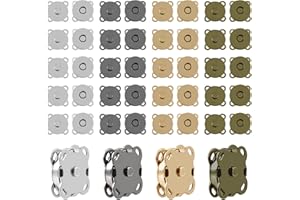 GRANTOP 20 Pezzi Bottoni Magnetici Set, A Scatto Bottoni Calamita Metallo da 15mm, 4 Colori Borse Bottone Magnetico per Borse, Vestiti,Bagagli, Abbigliamento,Cucito