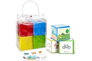 Boczif Pocket Story Dice for Kids Playing Game Cubes for Classroom Teaching, Education Soft Foam Dice Teacher Teaching Story Cubes Toys for School Learning Activities (Set of 1)