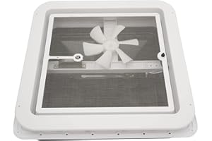 Donened - Finestra di ventilazione, 42 x 42 cm, per lucernario, per camper, lucernario, roulotte, ventilazione forzata, lucernario, caravan, lucernario chiuso