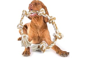 GAIUSIKAISA Extra Großes Hundespielzeug Seil für Aggressive Kauer - 127cm, 7 Knoten Kauspielzeug für Mittlere Rasse, Unzerstörbares Baumwollseil Tug of War Dog Rope Toy