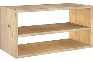 Astigarraga Kit Line Estantería Modular Rectangular con Balda Dinamic, Madera Pino - 36,2x70,8x33 cm