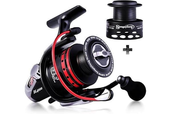 Sougayilang Moulinet de pêche Puissant 13 + 1BB Moulinet Ultra Lisse pour Eau salée ou Eau Douce