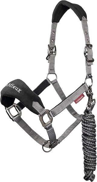 LeMieux Vogue Fleece Headcollar with Lead Rope - Extra Padding, Adjustable at Curb and Poll Strap - 1