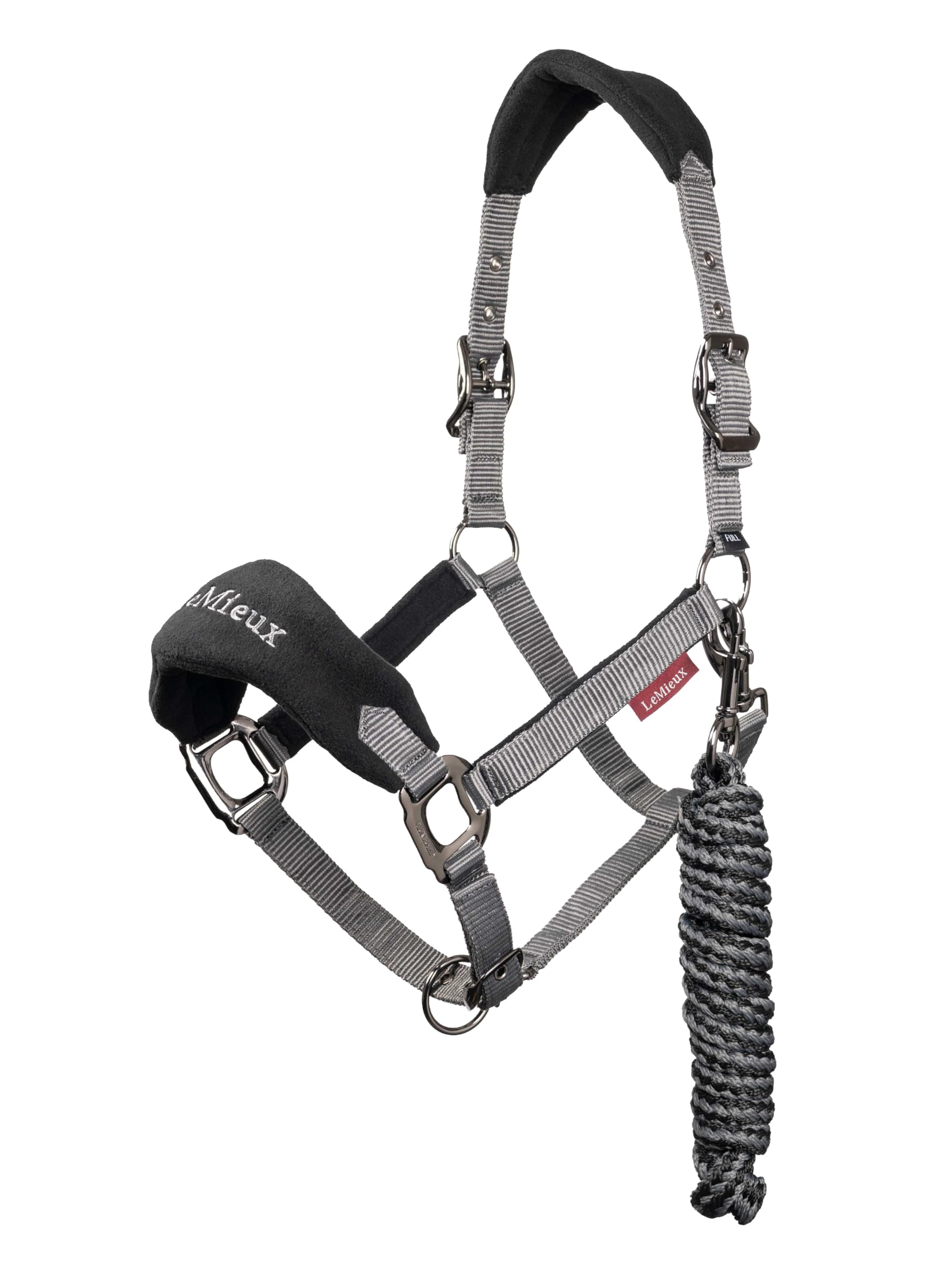 LeMieux Vogue Fleece Headcollar with Lead Rope - Extra Padding, Adjustable at Curb and Poll Strap - 1