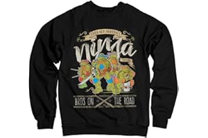 Teenage Mutant Ninja Turtles Officially Licensed TMNT - Bros On The Road Sweatshirt (Black) XX-Large