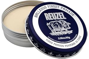 Reuzel Fiber Pomade, tenuta ferma e leggera, aspetto più pieno e strutturato, facile da rimodellare durante il giorno, 3,38 oz/95 g
