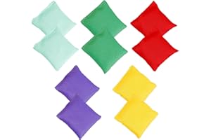 CBRPVT 10Pcs Small Bean Bag, Bean Bags Throwing,Bean Bag Toss Applicable To Outdoor Parties/Picnics/School Physical Education Classes/Corporate Events/Birthdays/Family Gatherings (Color Random)