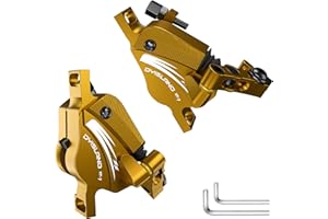 DYISLAND XT-7 Hydraulic Disc Brakes Calipers,Line Pulling/Cable Actuated Front & Rear Brake Calipers for MTB/Mountain/Road Bike/E-Bike