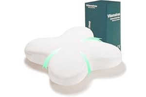 Vitamatres Cooling Orthopädisches Seitenschläferkissen, Memory Foam Nackenkissen Kopfkissen, Ergonomisches Nackenstützkissen, Thermostatischer Anpassung und Waschbar Bezug
