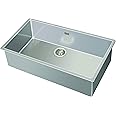 Franke 33"X18"Single Bowl SS Kitchen Box Sink | Premium 304 Stainless Chrome Nickel Steel | Rust & Stain Resistant | Brushed Matt Finish | Minimizes Sound |BXX 210/110-79 -42 3 1/2" WWK ND NOF NTH R12