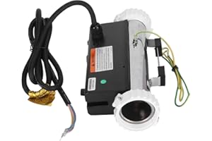Denkerm Calentador de Agua para Piscina, sin Tanque, Impermeable, 3KW, Conveniente y excelente termostato para SPA, Acero Inoxidable eléctrico para el hogar del SPA