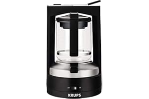 Krups Cafetière à filtre KM468910 T8 | 850 watts | Arrêt automatique | 8 à 12 tasses | Interrupteur marche/arrêt éclairé | noir