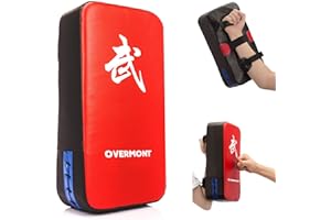 OVERMONT Bouclier de Frappe en Cuir PU 40x20x10cm pour entraînement de Boxe Tækwondo Muay Thai Sanda etc.