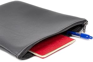 HOMELAY Funda para Libros en polipiel premium. Medidas: 20 x 25 cm. Cubierta protectora para libros, neceser, tablet, mandos, pastillero y otros. Cierre con cremallera. Fabricación artesanal