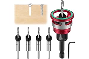 ACEGIKMOWX Broca Avellanadora Madera Taladro Avellanador con Tope de Profundidad, Diámetro de 2,8, 3,2, 3,5, 4 mm, Orificios Precisos, Para Procesamiento de Madera, Perforación