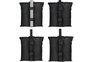 CAKEFLY 4Pack Gazebo Tent Weight Bags, Heavy-Duty Stability for Canopies, Umbrellas, Furniture & More with Velcro Straps & Double Pocket Design for Keeping Sturdy Canopy Tent Legs