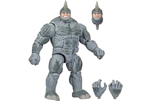 Spider-Man Hasbro Marvel Legends Series, action figure vintage di Marvel's Rhino da 15 cm, con 3 accessori