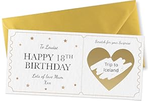 Personalised Scratch Card Surprise Reveal, Birthday Scratchcard, Trip Away Voucher, Anniversary Scratchcard, Scratch off Ticket